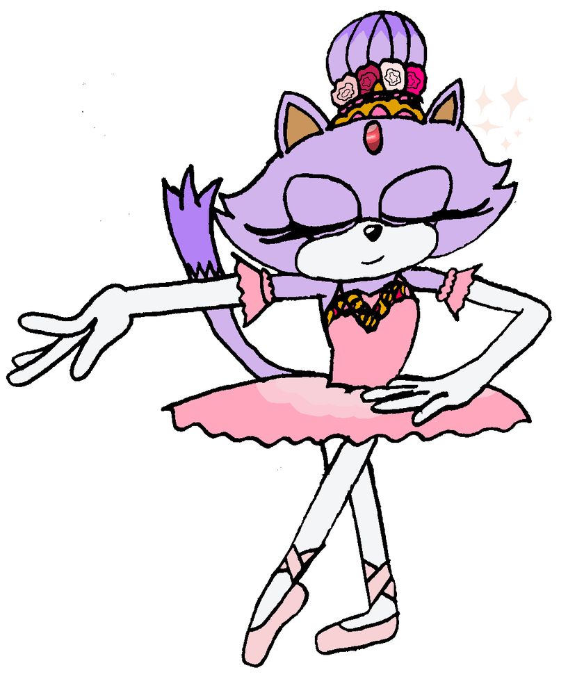Blaze the Cat as a Ballerina