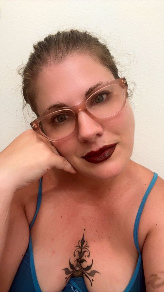 I’m wearing my current favorite lippy, 6six6 by Melt