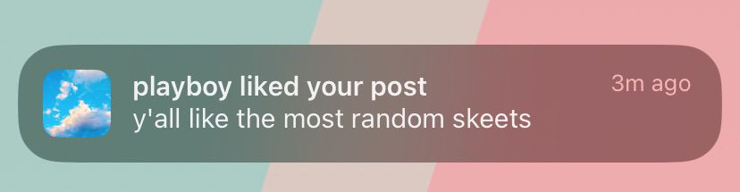 a bluesky notification:

playboy liked your post
“y’all like the most random skeets”