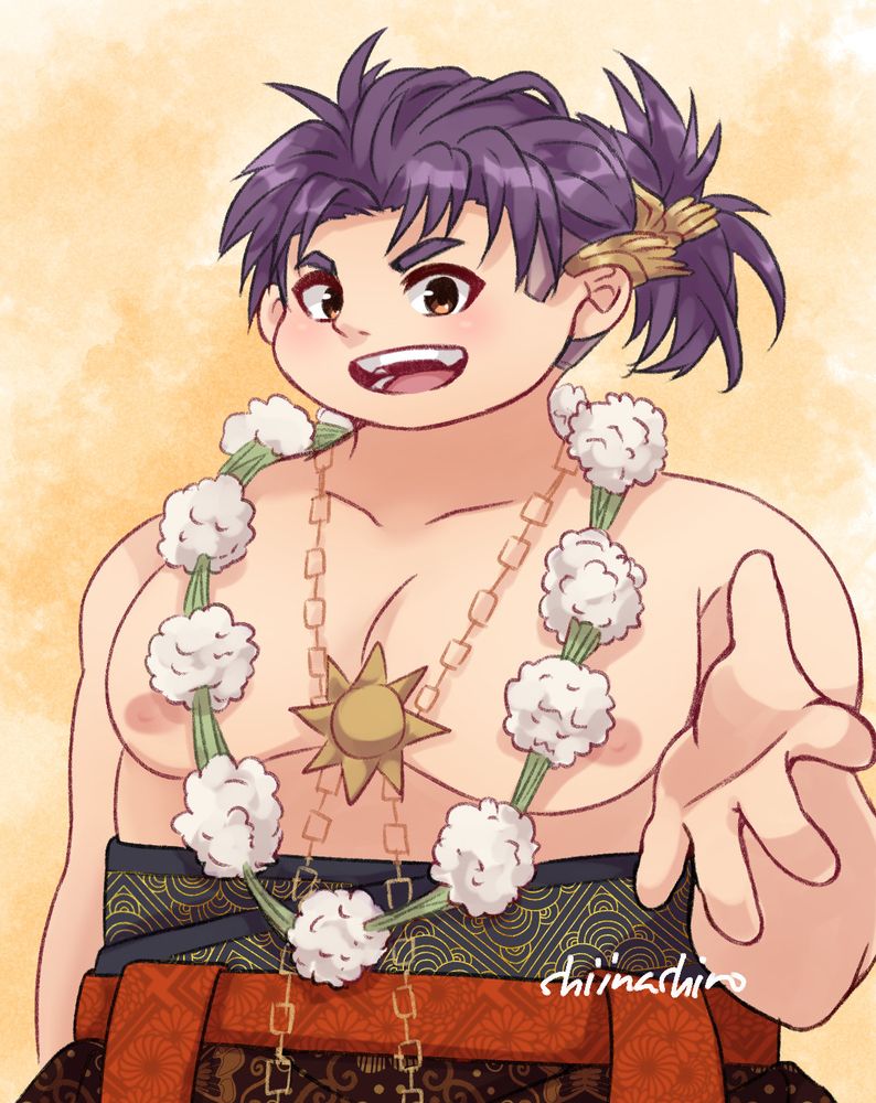 owari from the game tamacolle depicted in javanese attire, specifically solo basahan groom attire. 