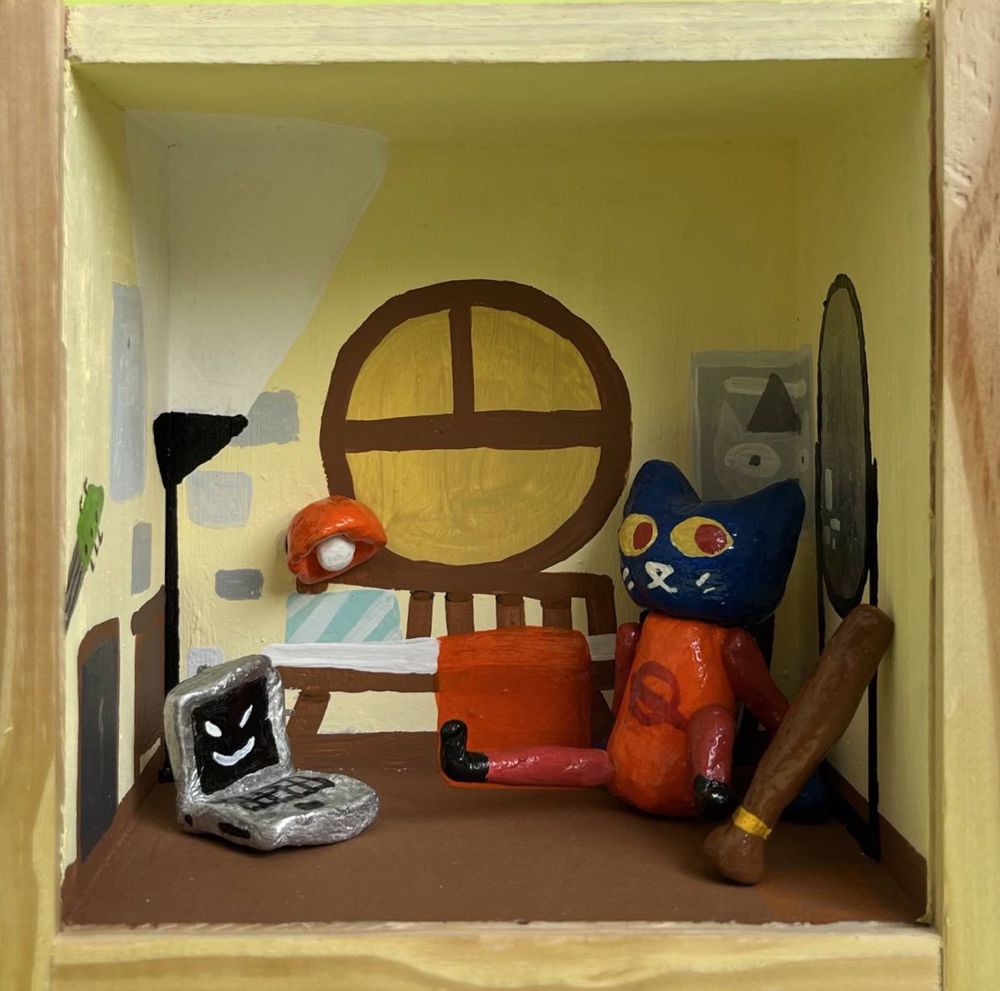 mini escultura do quarto da Mae de Night in the Woods