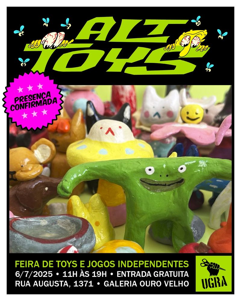 poster da Alt Toys feira de brinquedos alternativos realizada pela Ugra Press