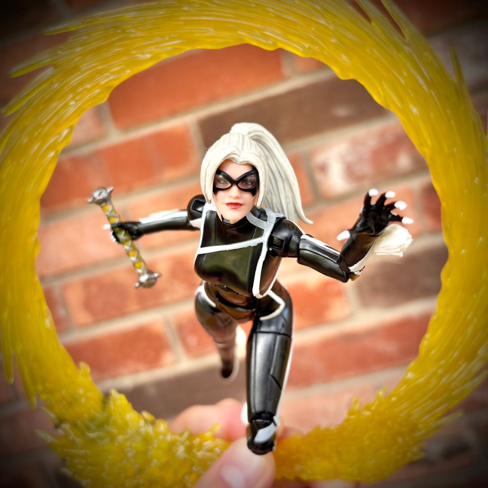 Marvel Legends Black Cat based on Insomniac’s Spider-Man 2 video game for PlayStation 5.