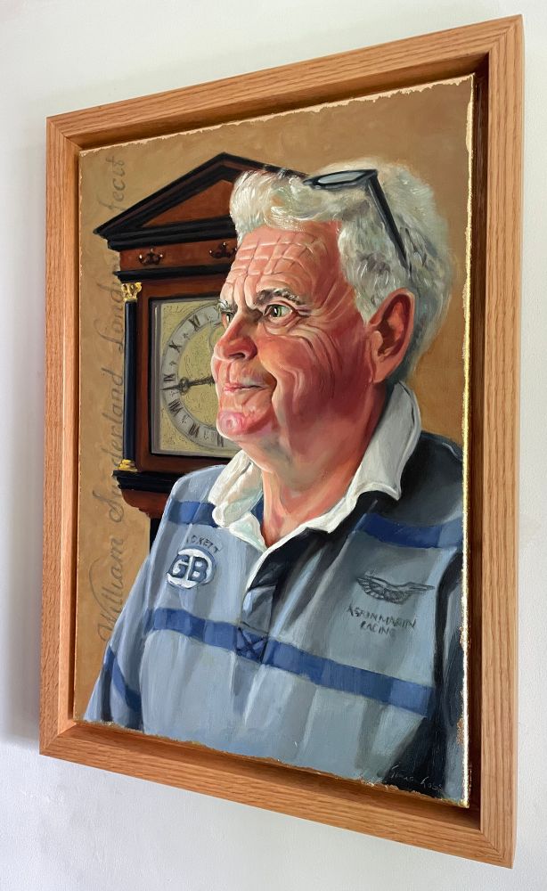 Oil portrait on canvas of William Sunderland, clockmaker
