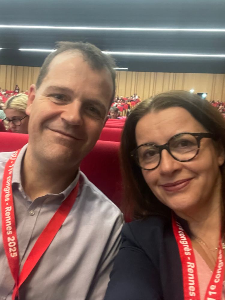 Photo avec Benoît Teste au congrès de la FSU