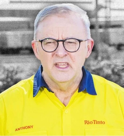 Albanese wearing a Rio Tinto shirt.