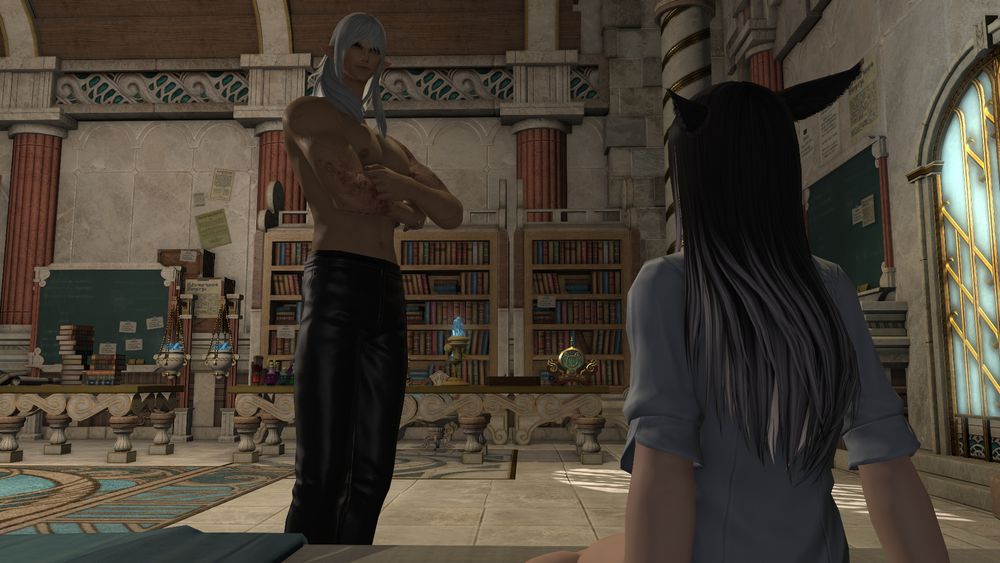 Estinien: "Can I have my shirt back?"