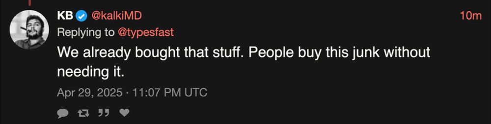 Fidel Castro avi says of department store pics: we already bought that stuff. people buy this junk without needing it