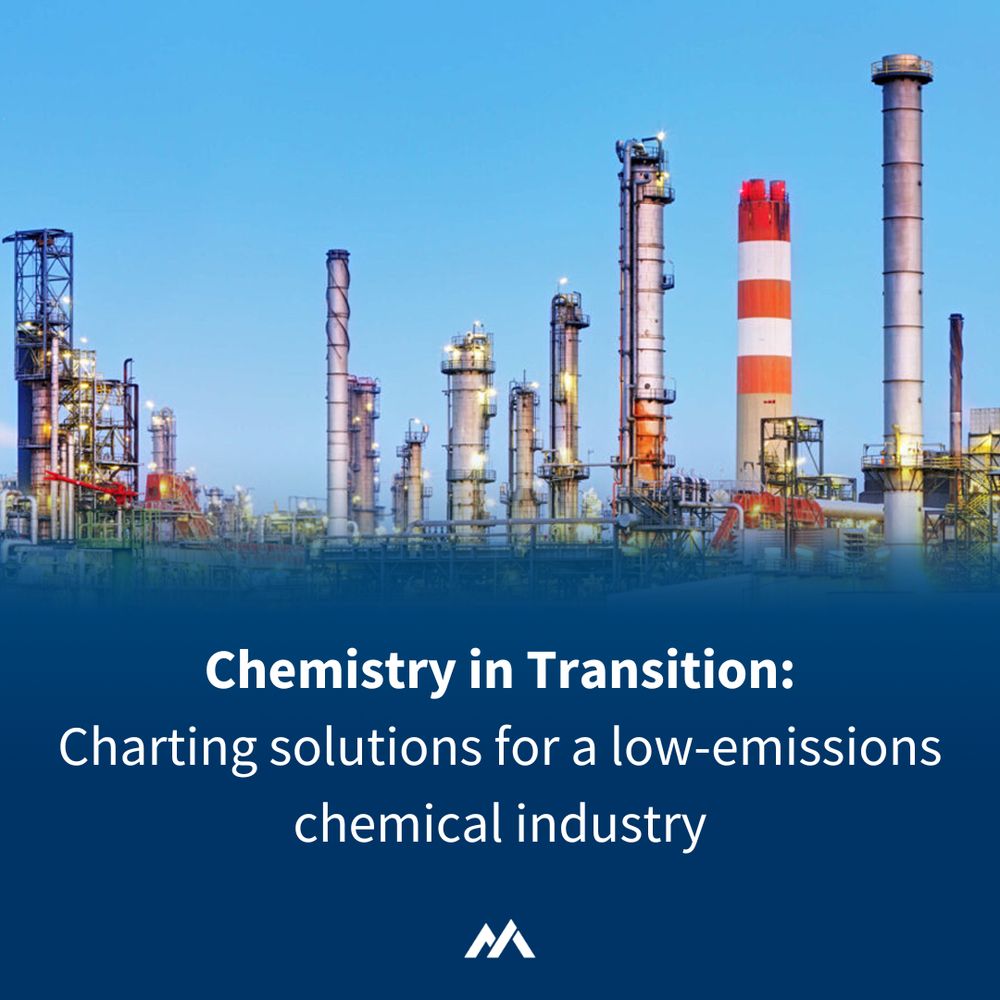 Image of a petrochemical facility with a blue gradient. Caption:
Chemistry in Transition: Charting solutions for a low-emissions chemical industry