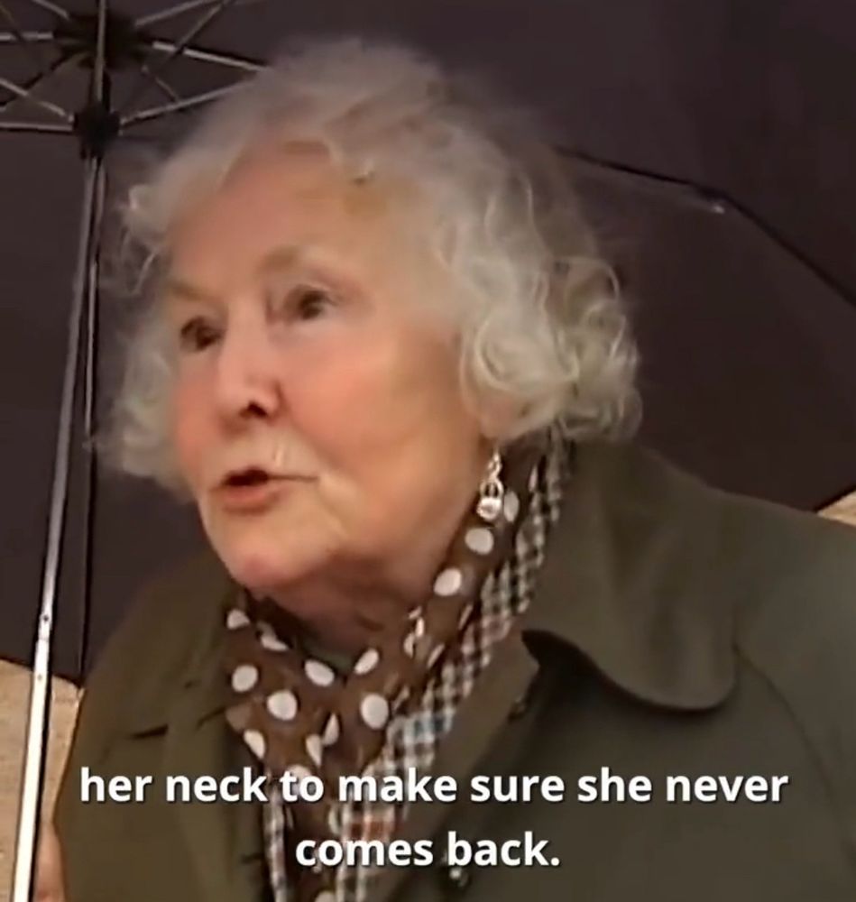Old Scottish woman reacting to Margaret Thatcher’s death. “I’d put a stake through her heart and garlic around her neck to make sure she never comes back.”