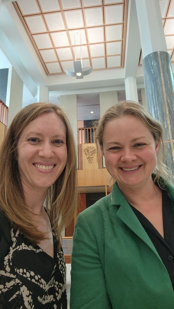 Lisa Ewans and Emma Palmer at Australian parliament for rare disease day event 