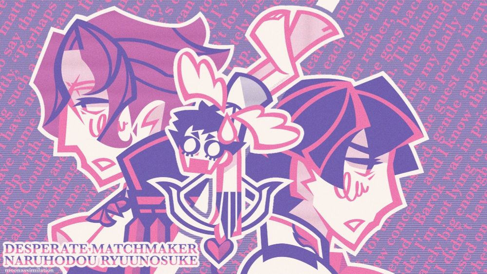 Ryuunosuke is in shock, wearing a cupid's costume, as Barok and Kazuma shyly vent their feelings about the other prosecutor.