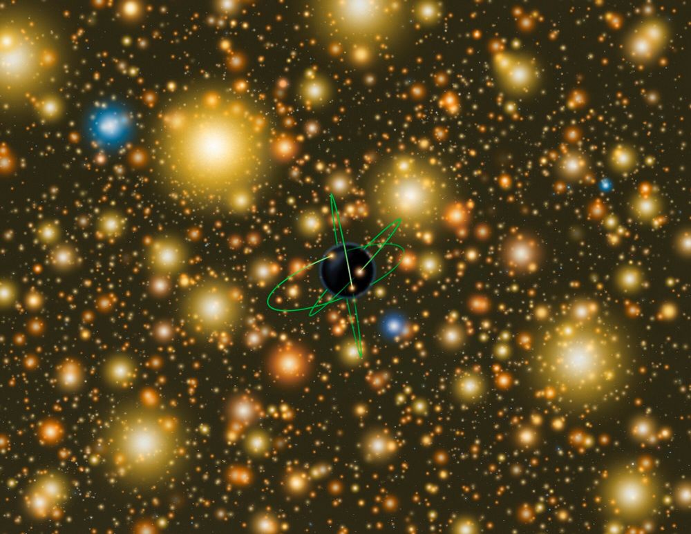 Image Credit: Wikimedia Commons
An exaggerated size image of the possible intermediate mass black hole in Omega Centauri