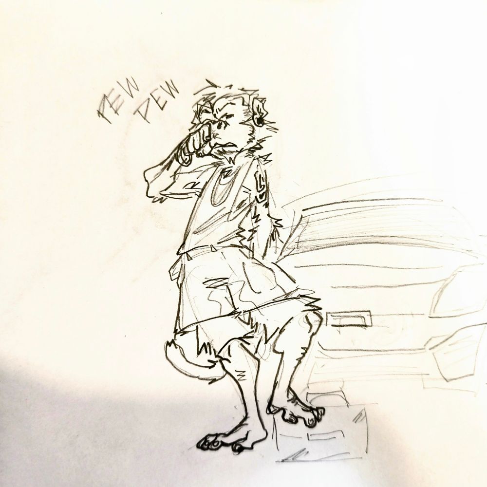 Dave, the monke, standing by the car he has to fix today. He's getting there, one old-timer car fix at the time.