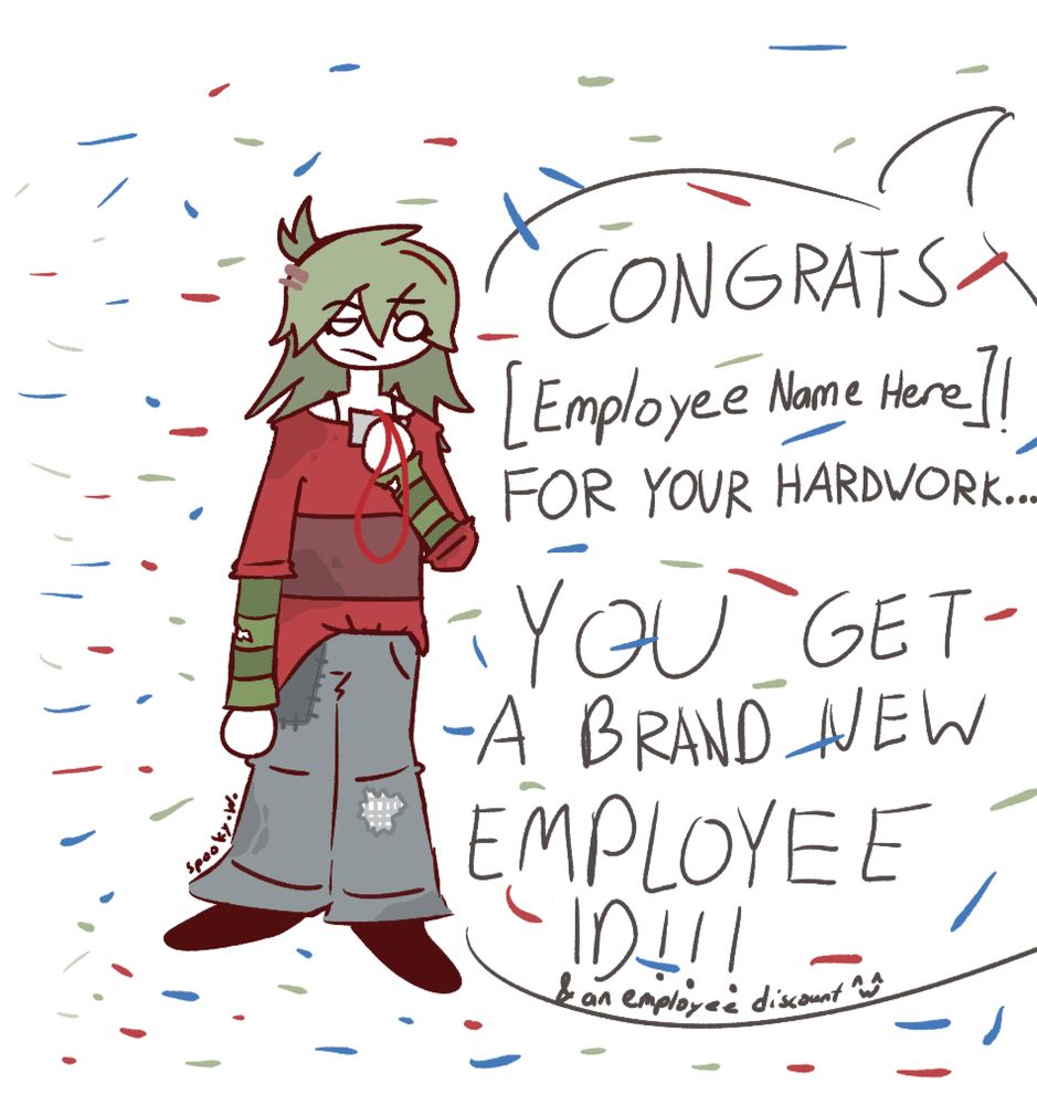 Shelsey getting employee of the month!!!!! >w<