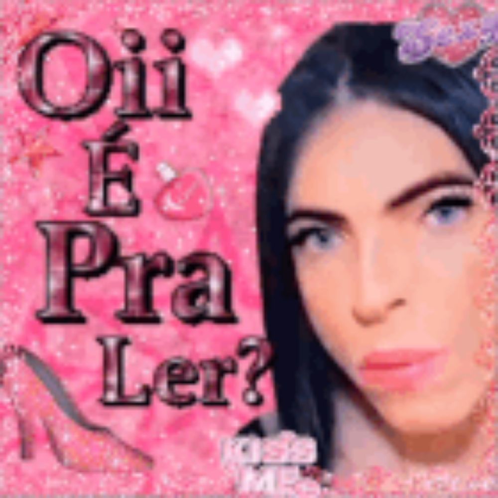 a woman 's face is on a pink background with the words " oii e pra ler "