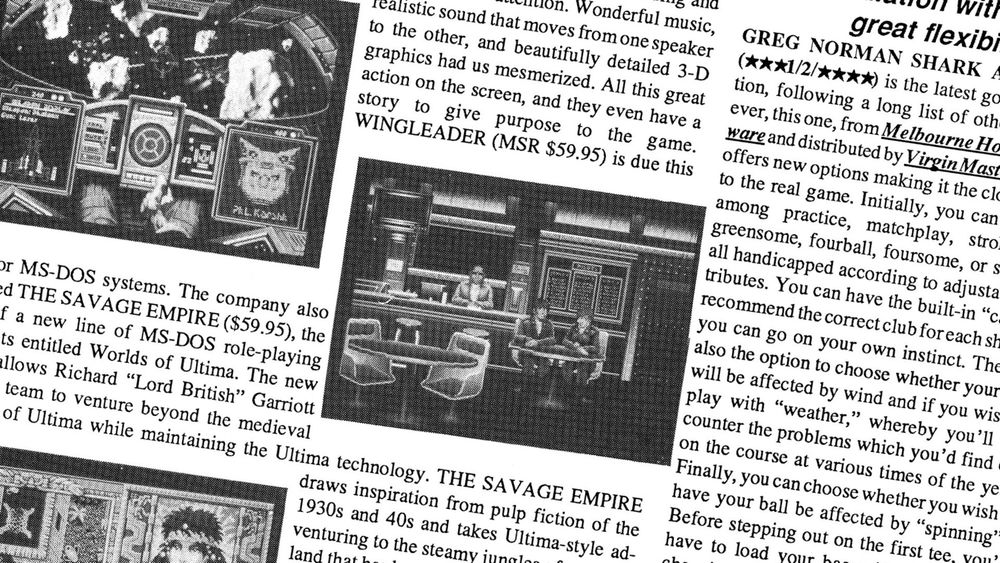 A partial page from Computer Entertainer showing screenshots and reviews from classic video games.