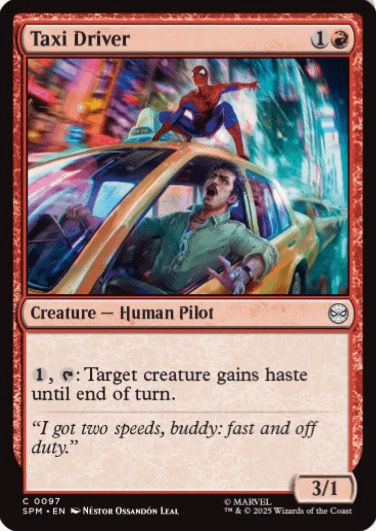 A taxi can driver Magic the gathering card from the new set. It has 3 power so 5 could take down a 15 toughness creature like Emrakul