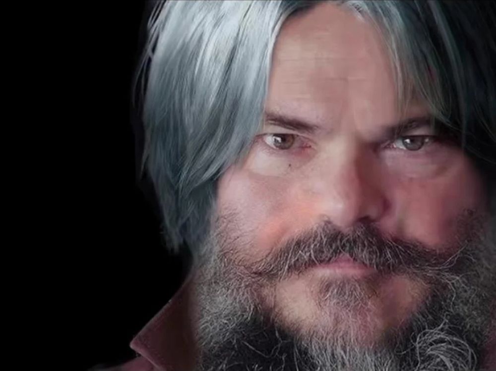 Pictured here is the promotional render of Dante from Devil May Cry 5, but edited with Jack Black's face in place of Dante's.