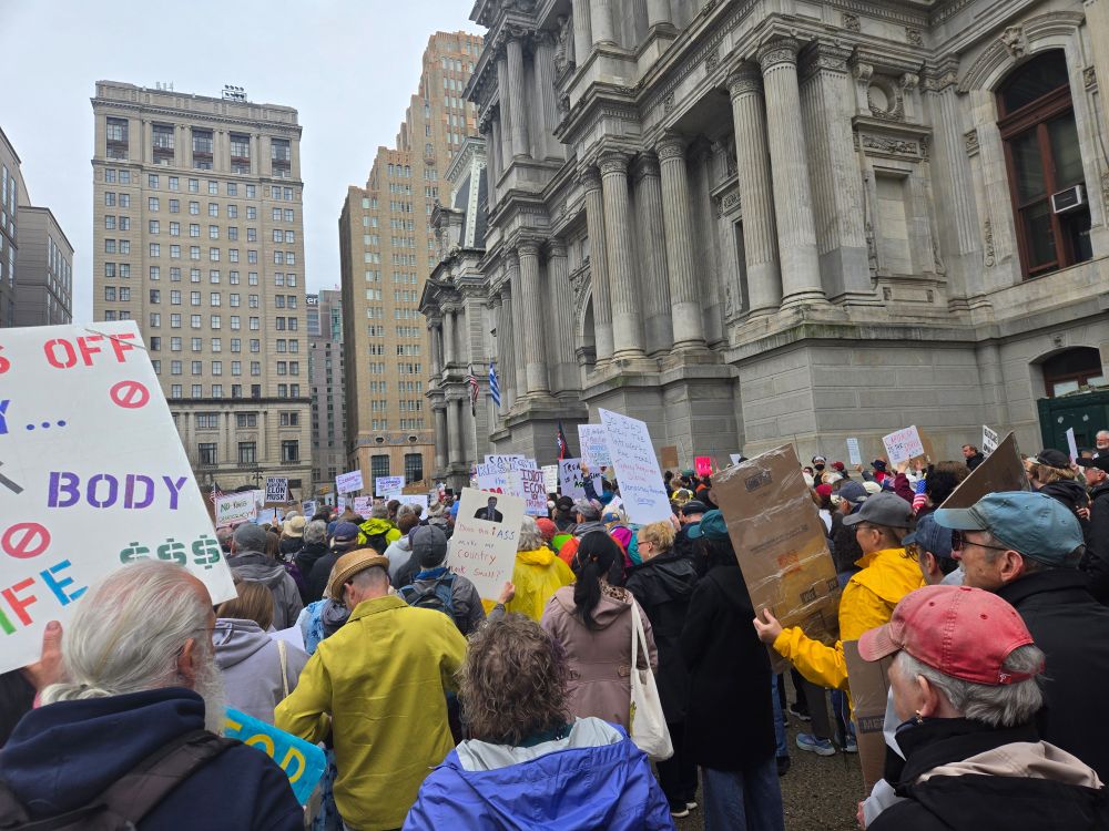 City Hall Philly anti Trump rally 