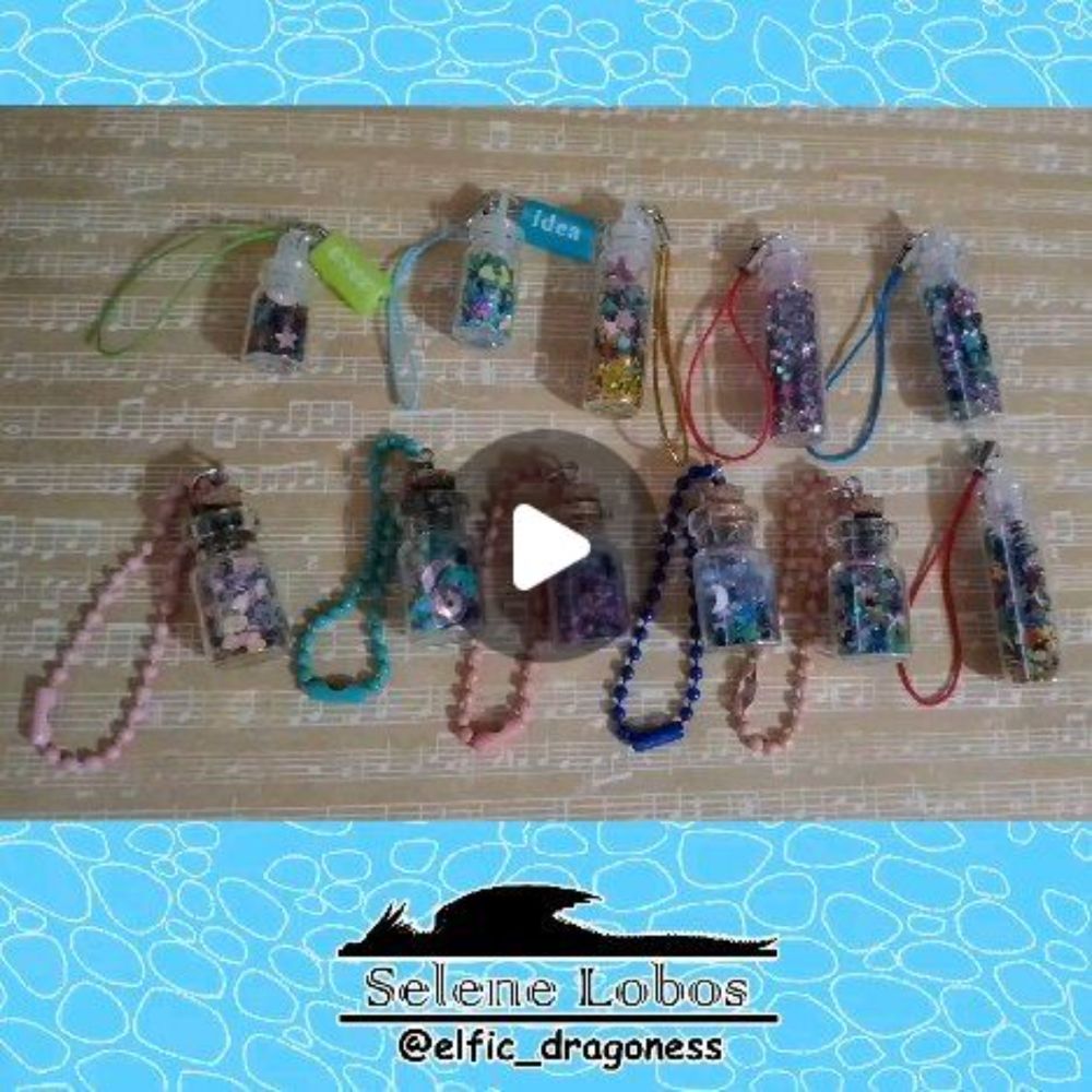 Selene N. Lobos on Instagram: "#selenelobos #merchan #hechoamano #handmade #llaveros #keychain #collar #necklace #bote #bottle #amuleto #amulet"