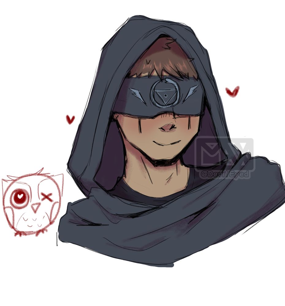Bust drawing of Eli Clark from Identity V