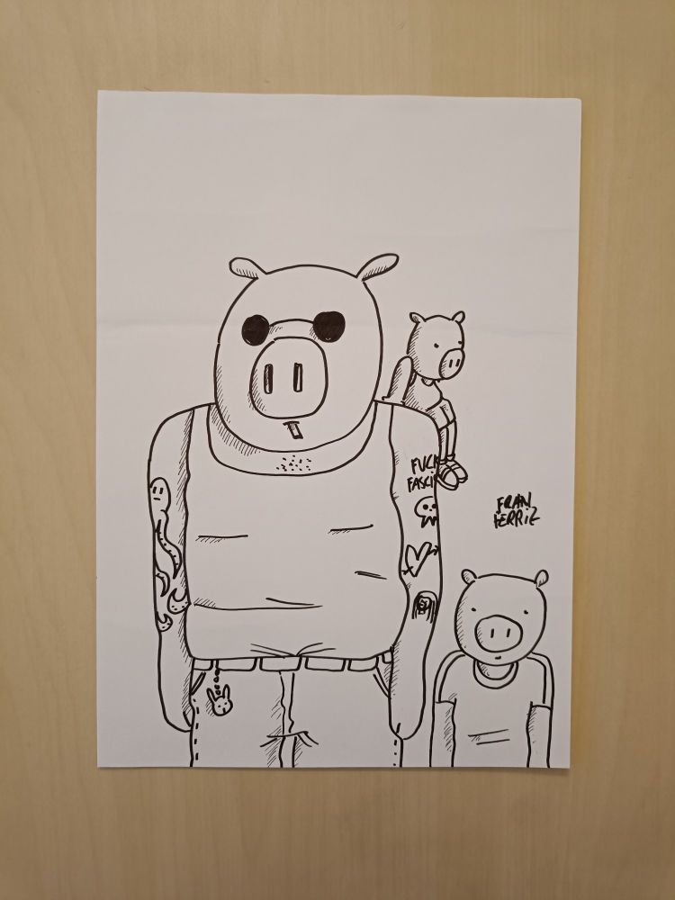 Ilustración de Fran Ferriz sobre Porco Roso.