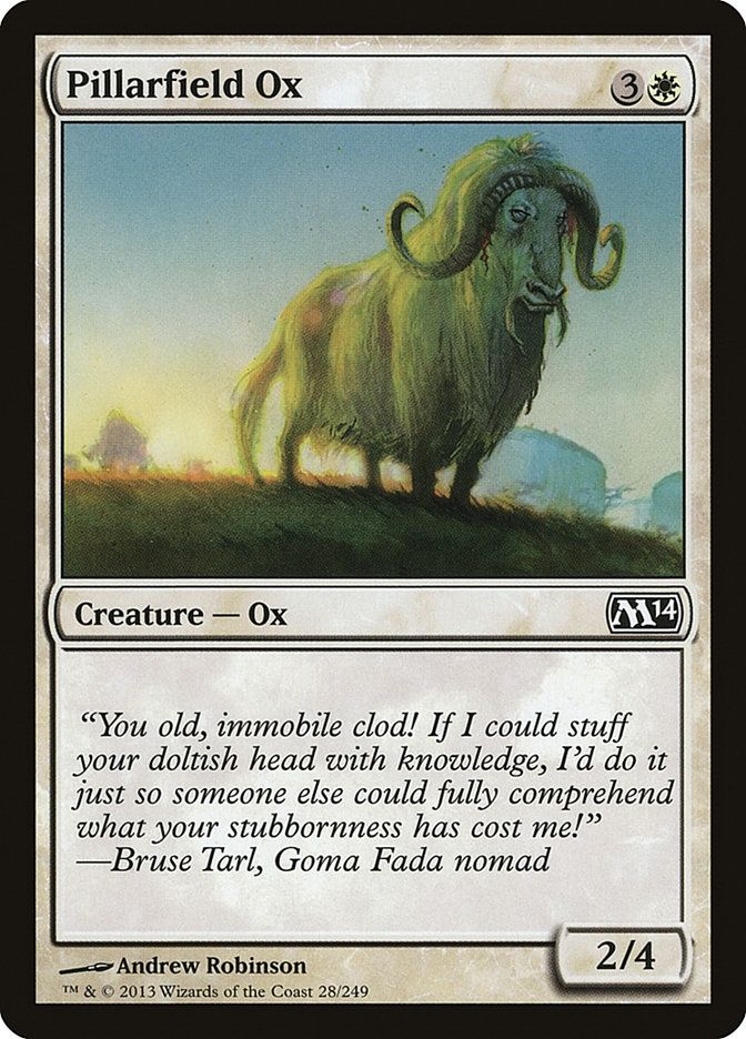Magic the Gathering card: Pillarfield Ox