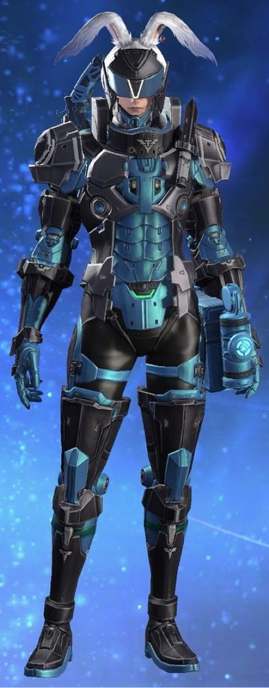 my character Magical Boy from Final Fantasy XIV, a male Viera robot-themed Machinist