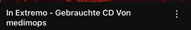 Eine Werbung aus dem Jahr 2025, wo man gebrauchte CDs der Band “In Extremo” kaufen könne.
