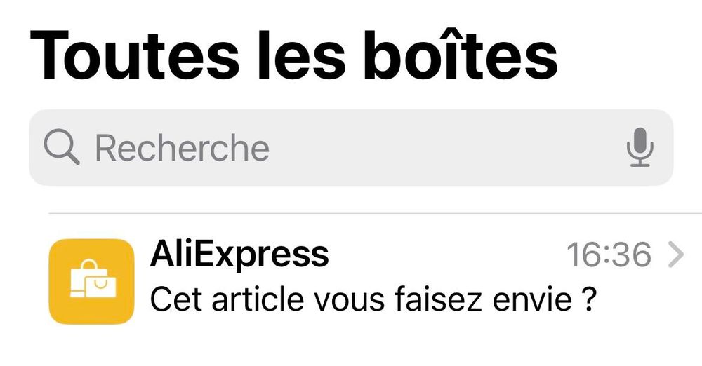 Capture d’écran de ma boîte de réception de mails.

L’expéditeur est AliExpress.
L’objet est : « Cet article vous faisez envie ? »
Le verbe faire est conjugué à la 2ème personne du pluriel.