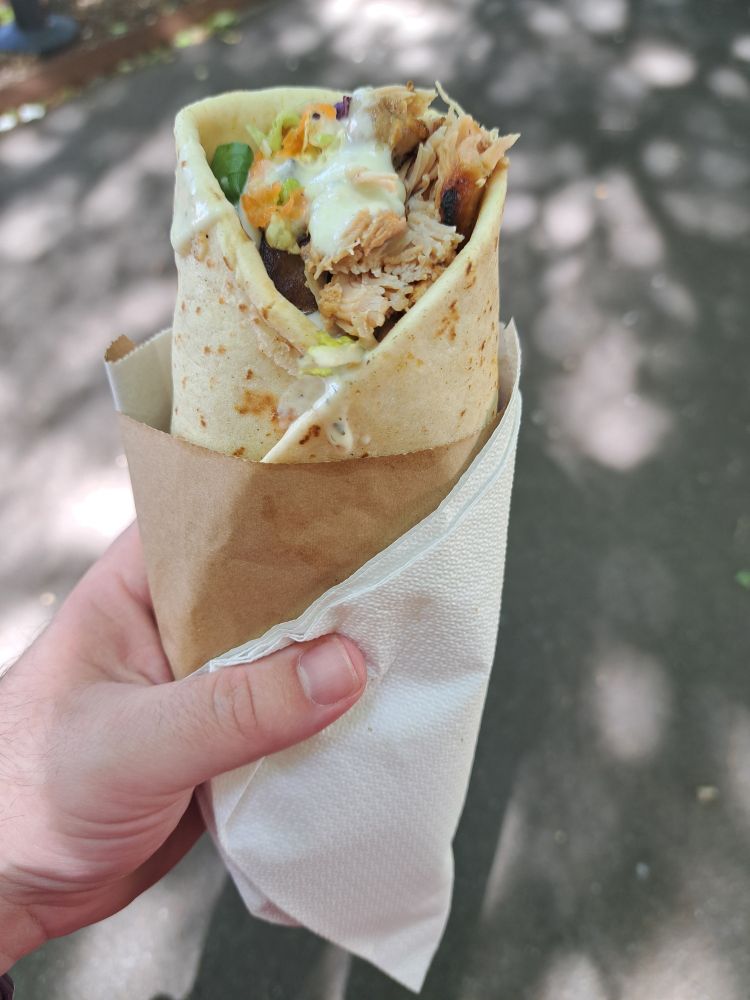 Chicken wrap from one of the two (!) Persian food stands.