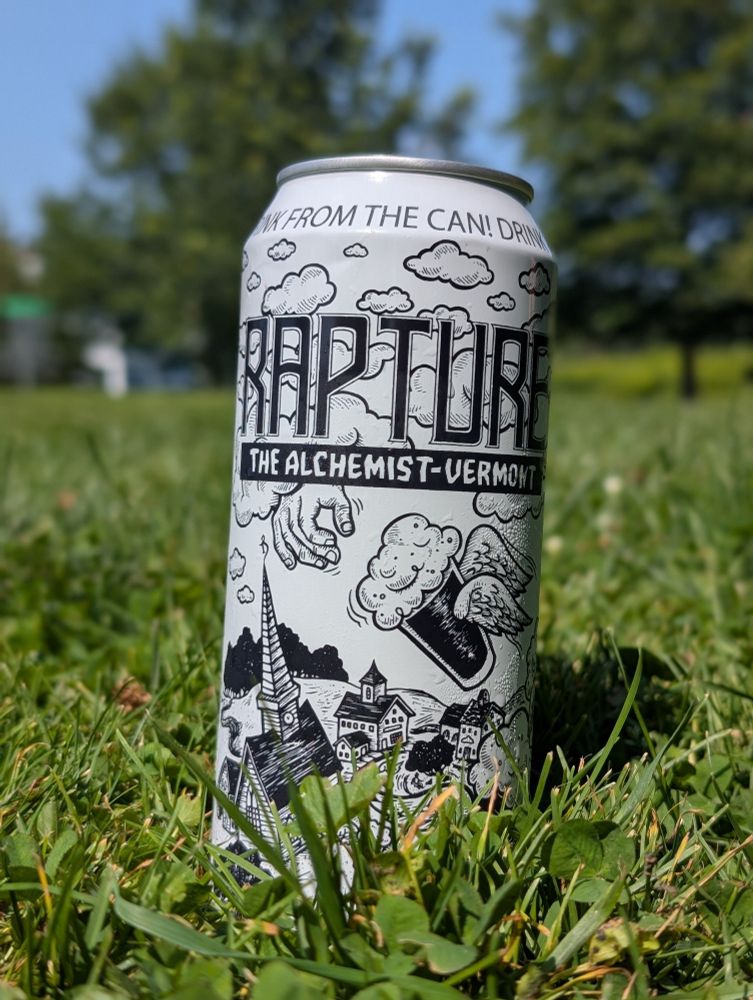 Rapture can in the grass 