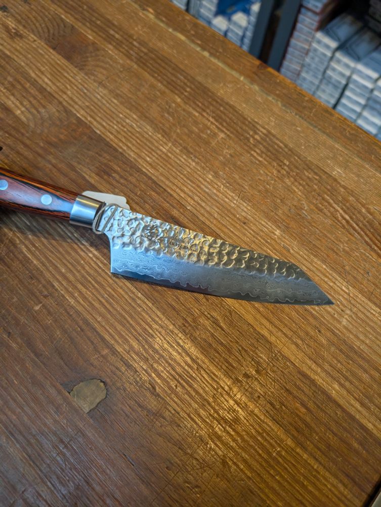the new japanese damascus steel knife i bought myself as a little treat 
