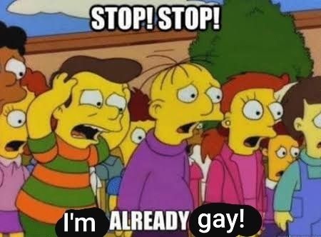 Stop! Stop! I'm already gay! 