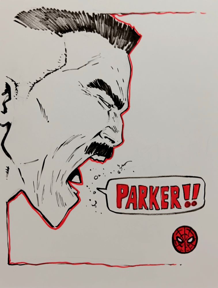 J Jonah Jameson headshot yelling "Parker!!"