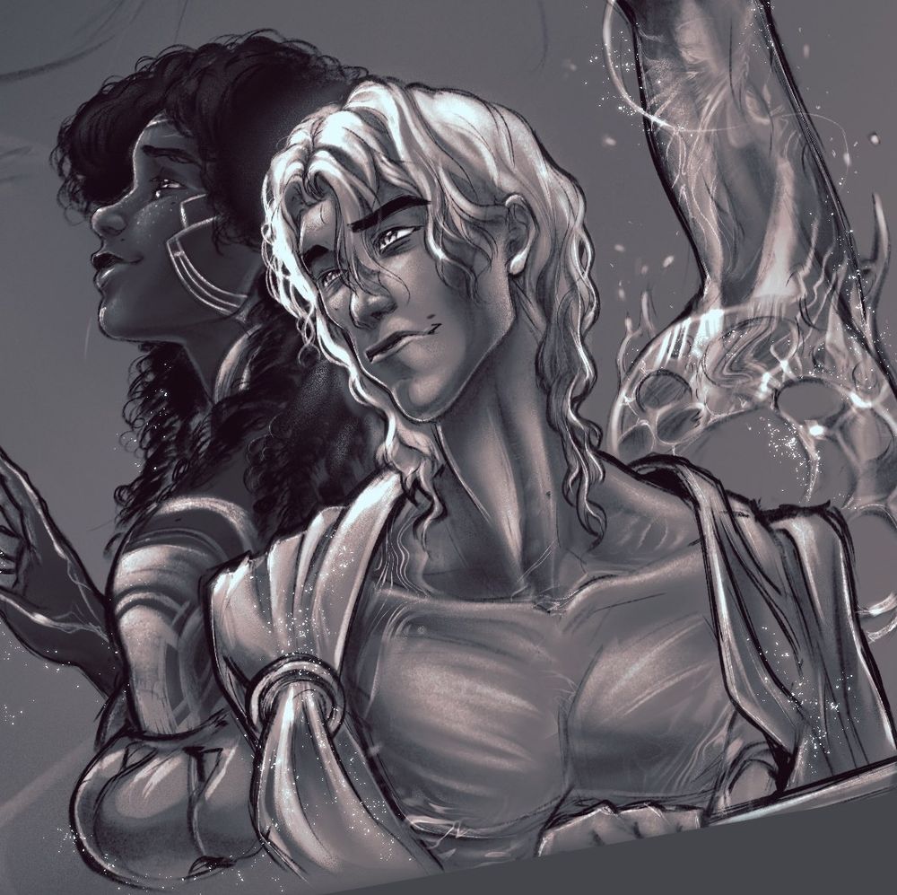 Close up Mel and Viktor at shoulder rest