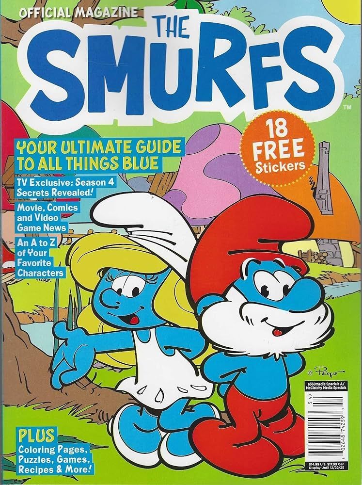 The official magazine of the Smurfs. Your ultimate guide to all things blue. Available at a supermarket checkout line near you.
