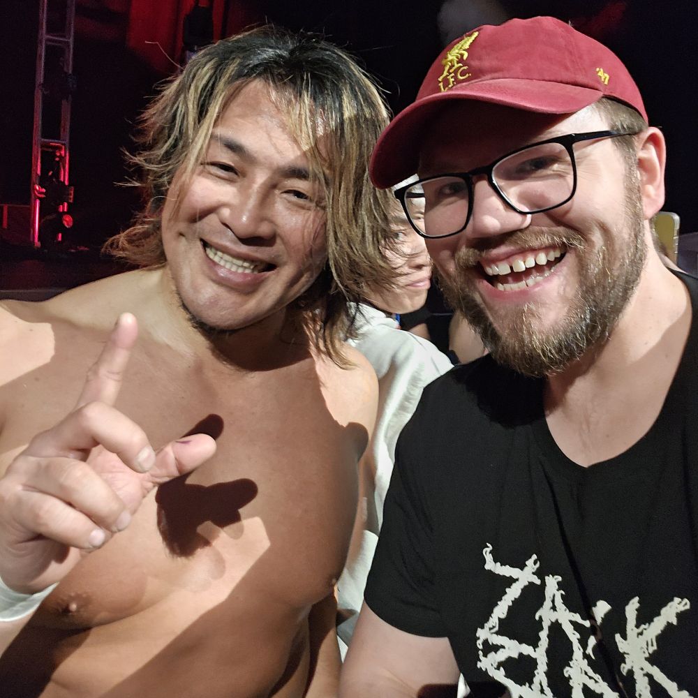 Some guy and Hiroshi Tanahashi