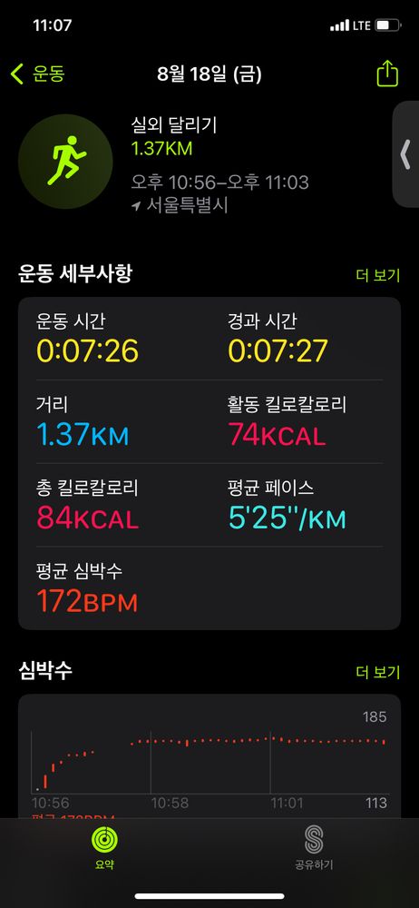 달리기 기록
1.37km
7:26
