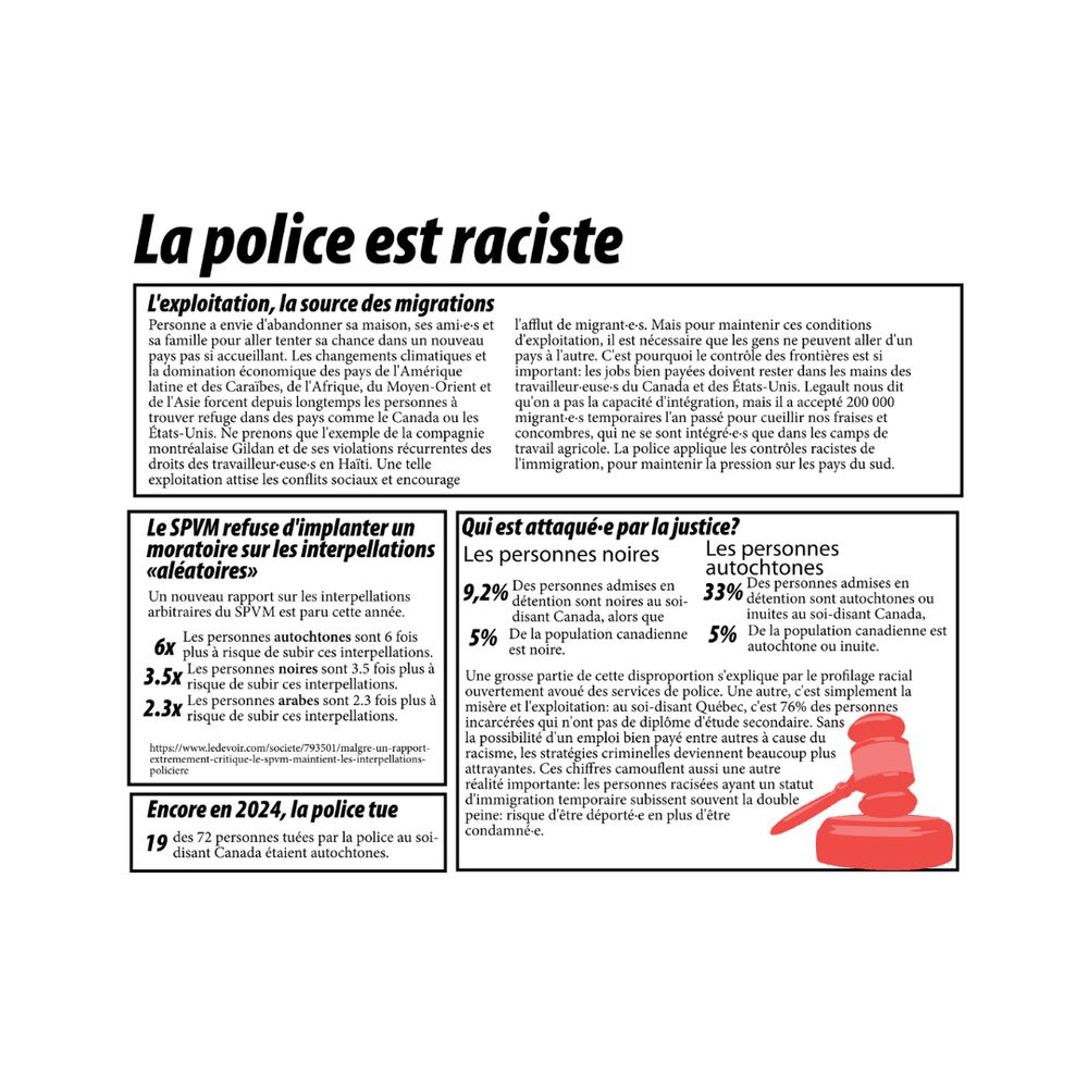 la police est raciste : extrait 4 pages du 15 mars 2025