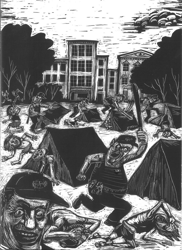 démantèlement et violence policière, par alex fatta