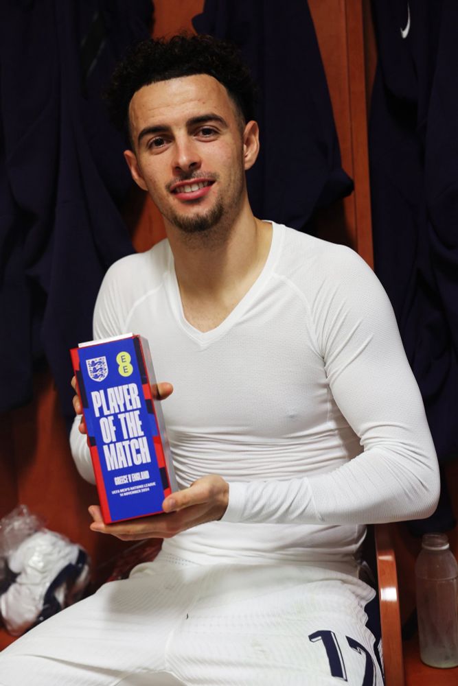 The Goat with his Player of the Match trophy