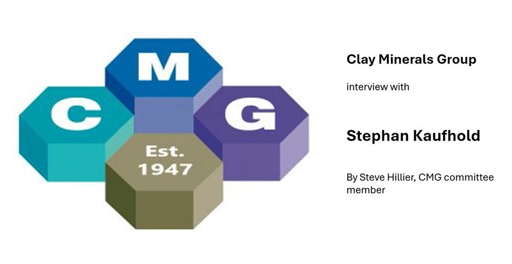 CMG Logo on left.
Text on righ reads: Clay Mienrals Group interview with Stephan Kaufhold by Steve Hillier, CMG Committee Member.