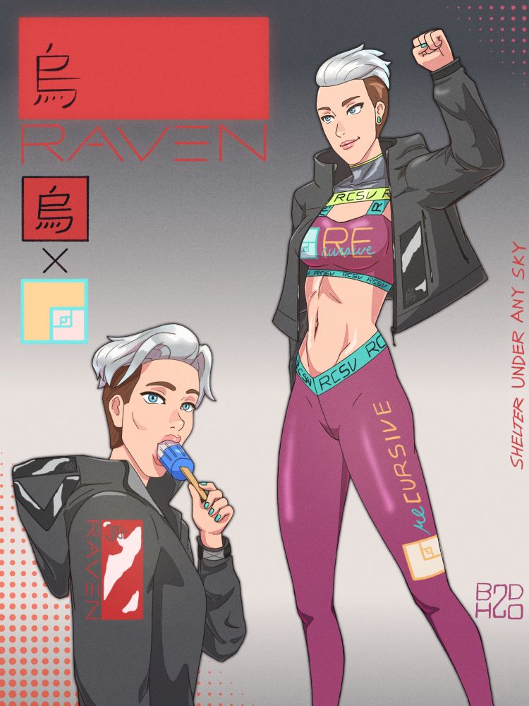 Lexy in a black jacket and colorful sportswear