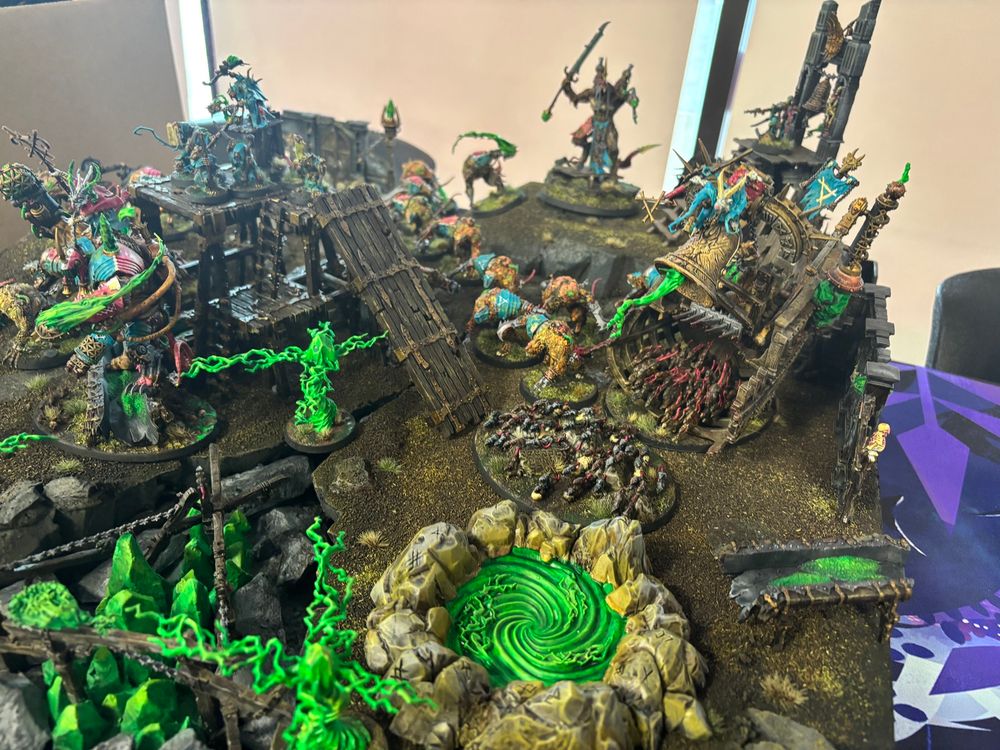 A close up of a Skaven display board.
