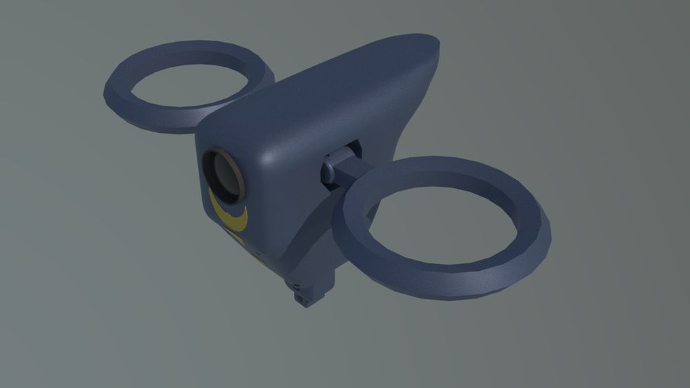 a blue drone in 3d