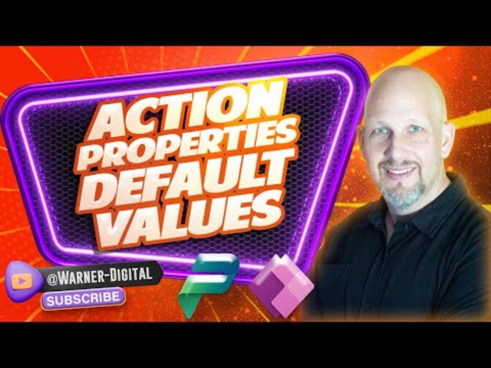 Action Property Default Values in Power Apps Components