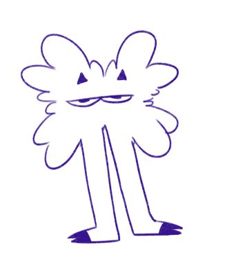 A fluffy Starwalker with horns and cloven hooves.