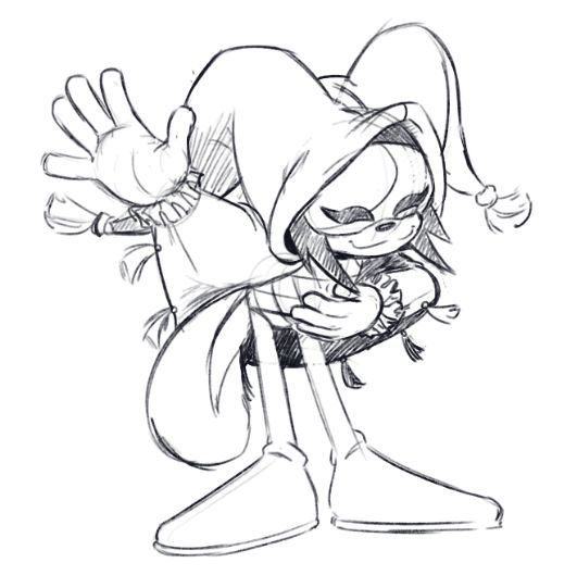 The mysterious new character featured in the upcoming IDW Sonic #81, taking a bow